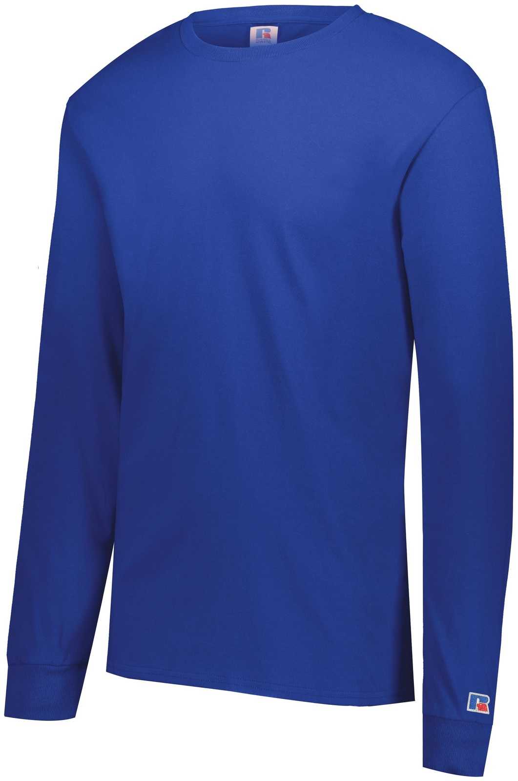 Russell 600LS Cotton Classic Long Sleeve Tee - Royal - HIT a Double