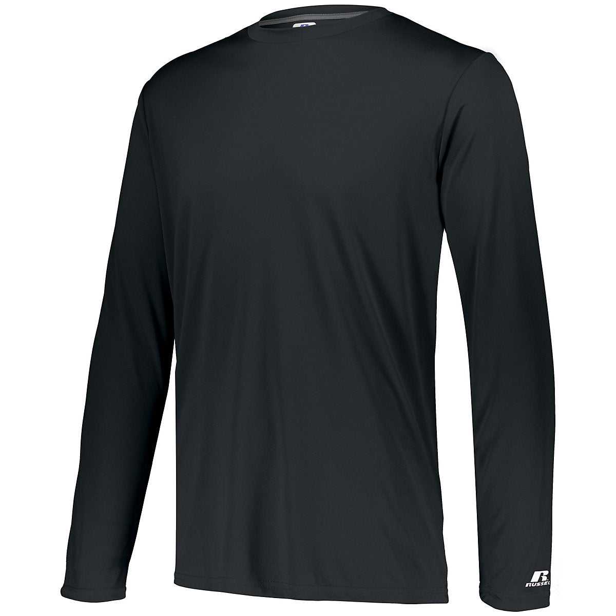 Russell 631X2M Dri-Power Core Performance Long Sleeve Tee - Black - HIT a Double