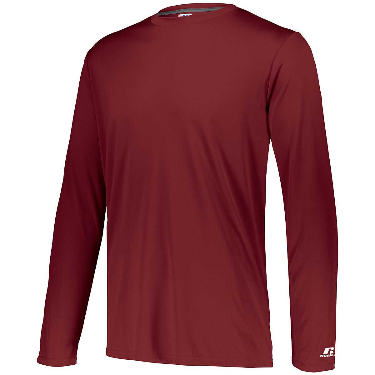 Russell 631X2M Dri-Power Core Performance Long Sleeve Tee - Cardinal - HIT a Double