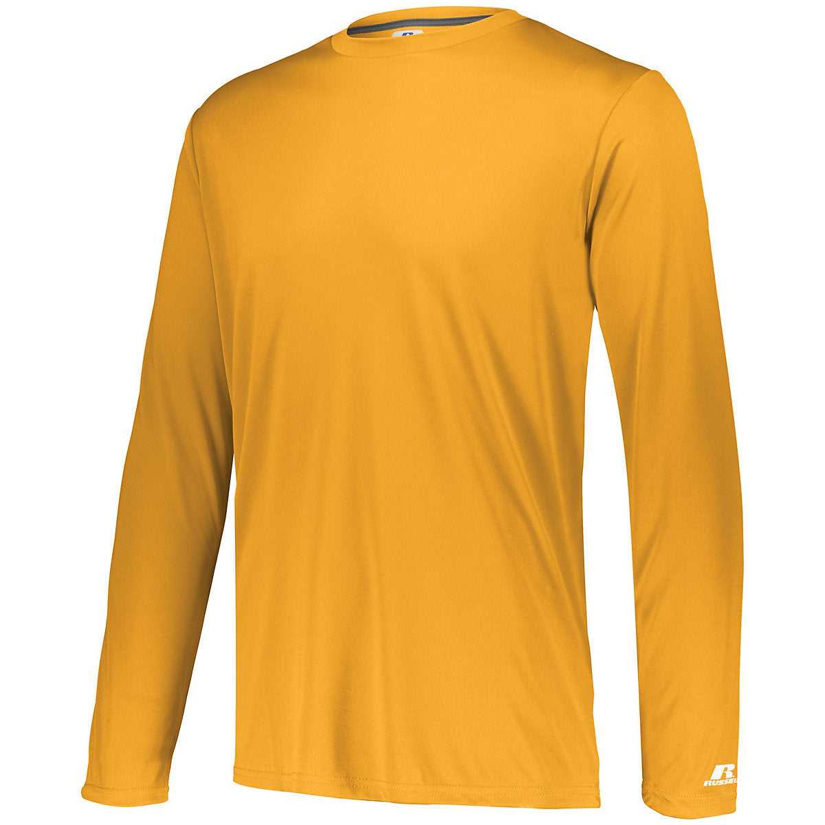 Russell 631X2M Dri-Power Core Performance Long Sleeve Tee - Gold - HIT a Double