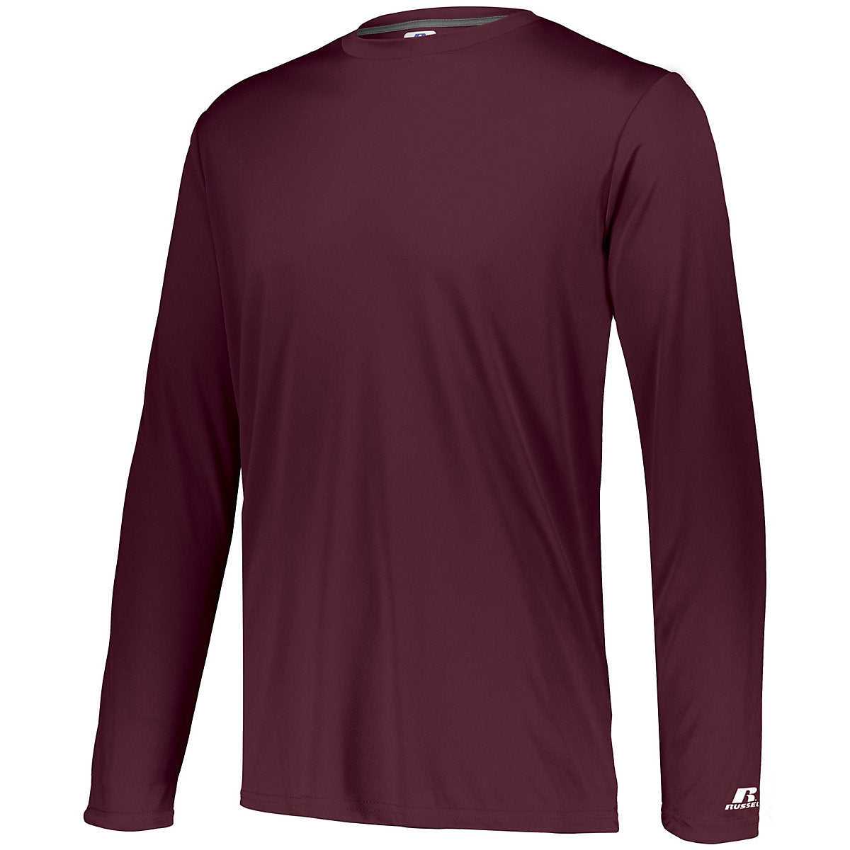 Russell 631X2M Dri-Power Core Performance Long Sleeve Tee - Maroon - HIT a Double