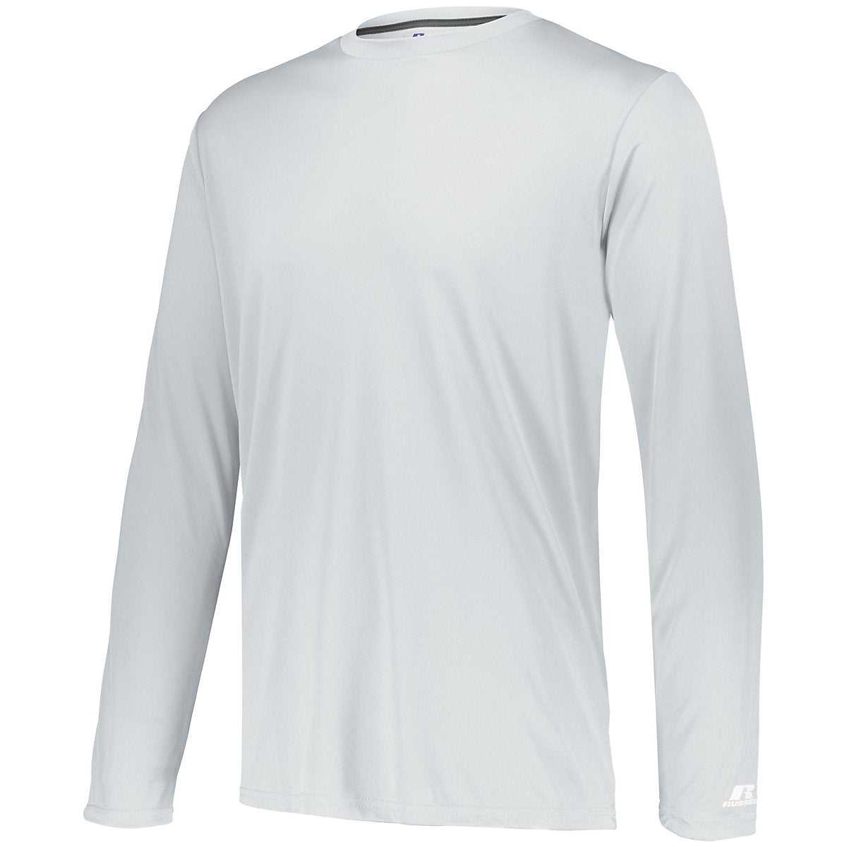 Russell 631X2M Dri-Power Core Performance Long Sleeve Tee - White - HIT a Double