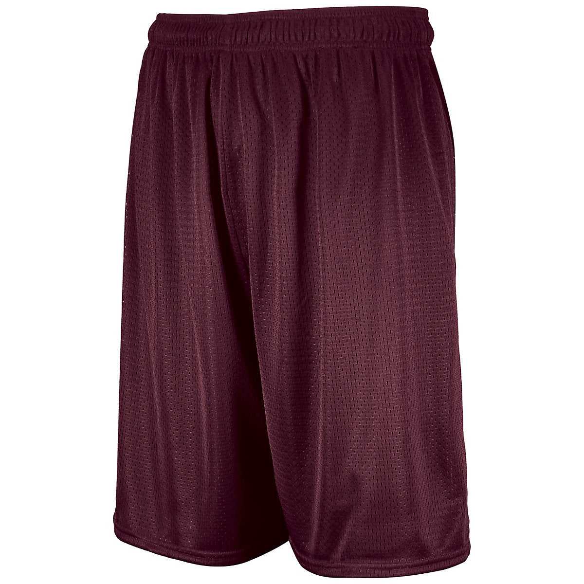 Russell 659AFB Youth Dri-Power Mesh Shorts - Maroon - HIT a Double