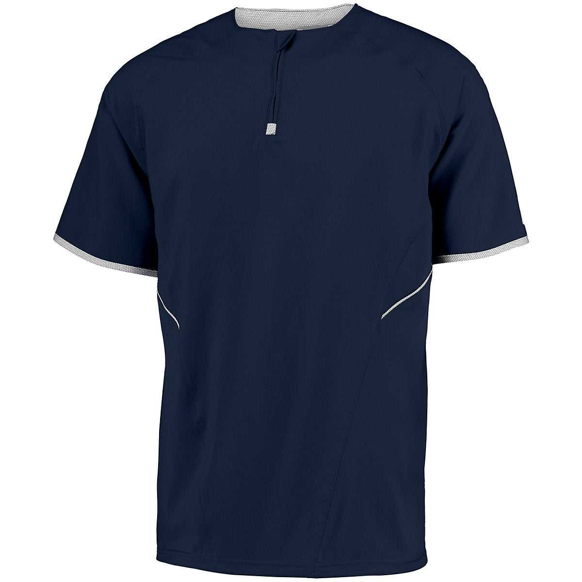 Russell 872RVB Youth Short Sleeve Pullover - Navy White - HIT a Double