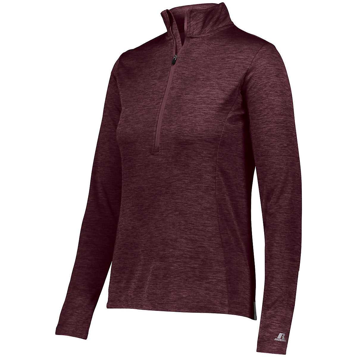 Russell QZ7EAX Ladies Dri-Power Lightweight 1 4 Zip Pullover - Maroon - HIT a Double