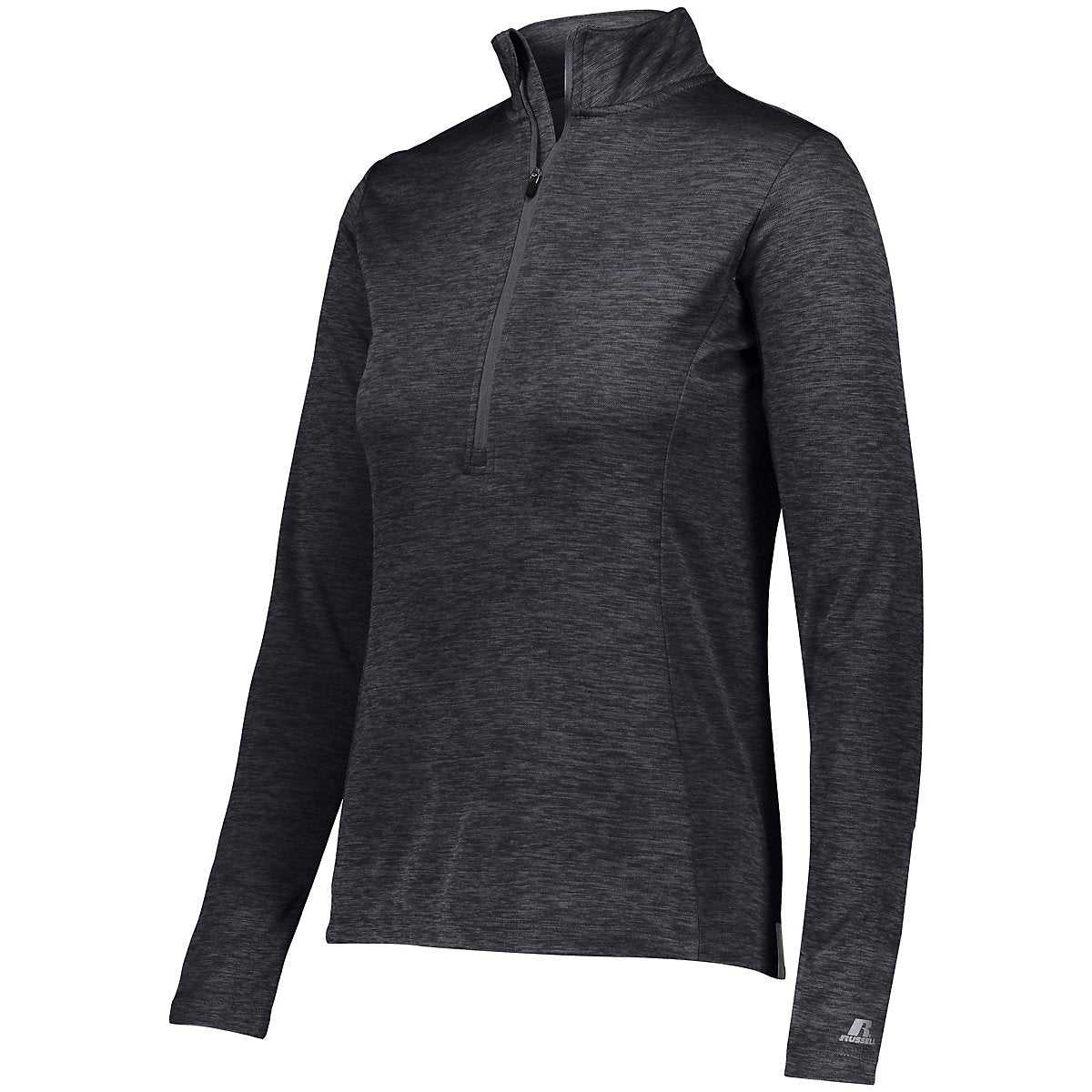 Russell QZ7EAX Ladies Dri-Power Lightweight 1 4 Zip Pullover - Stealth - HIT a Double