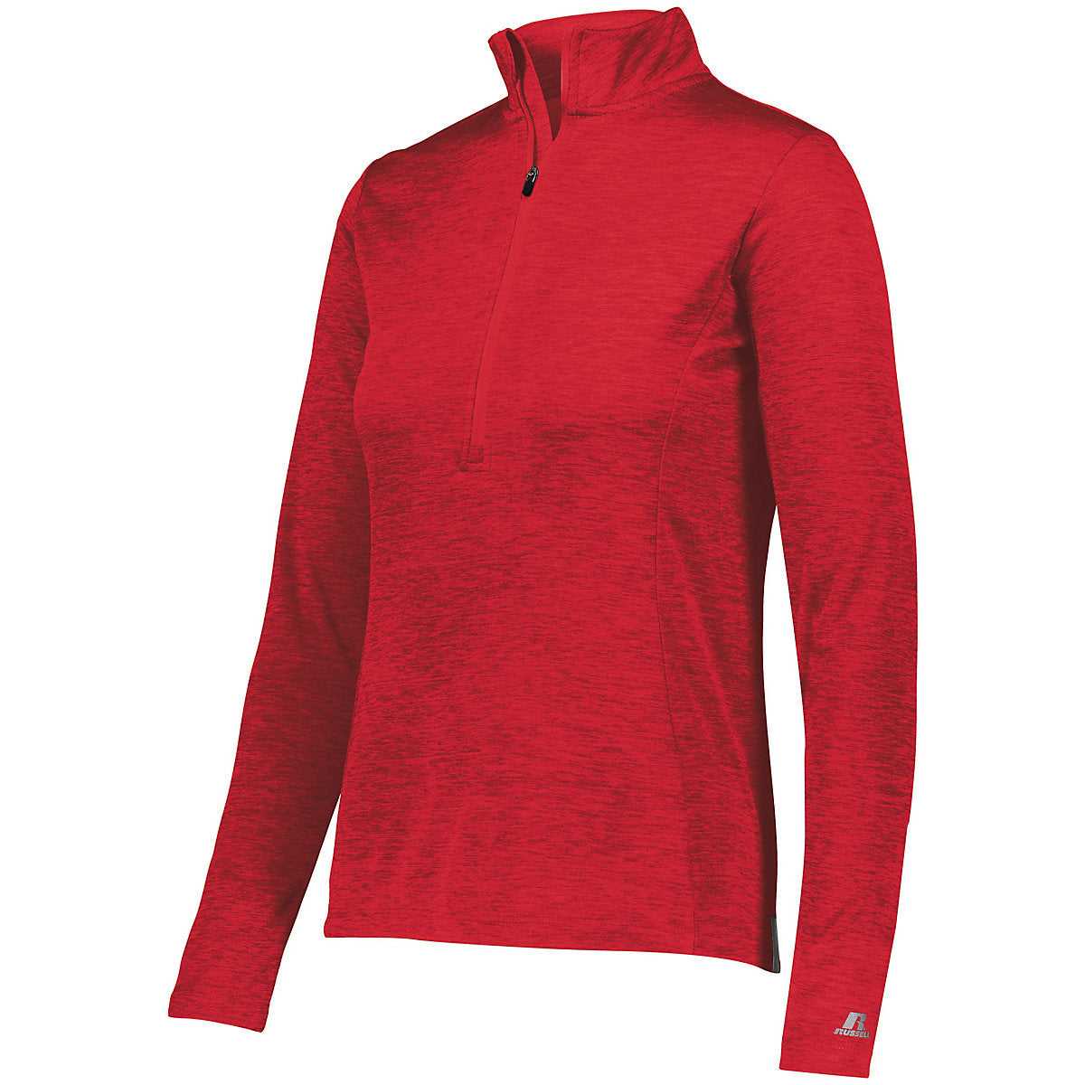 Russell QZ7EAX Ladies Dri-Power Lightweight 1 4 Zip Pullover - True Red - HIT a Double