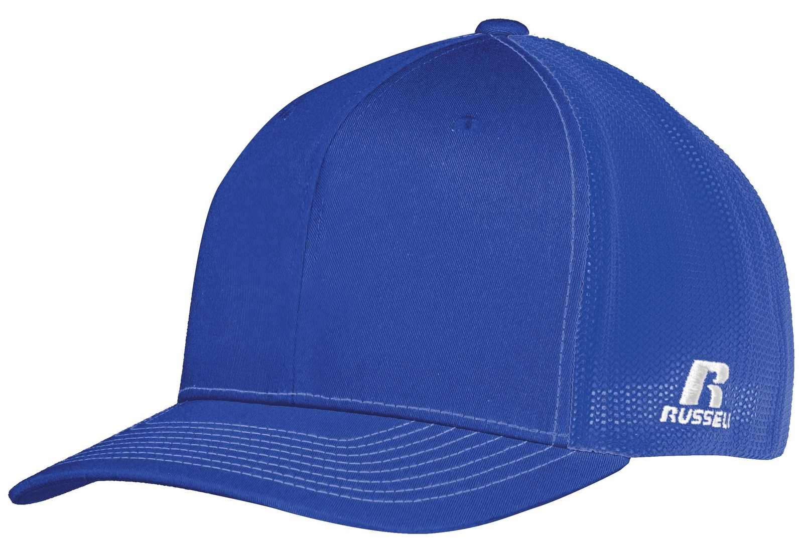 Russell R02TMB Youth Flexfit Twill Mesh Cap - Royal - HIT a Double