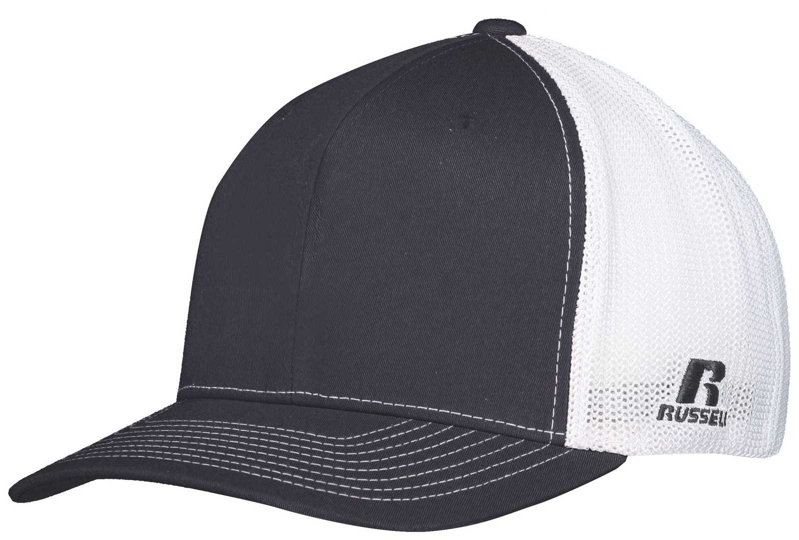 Russell R02TMB Youth Flexfit Twill Mesh Cap - Stealth White - HIT a Double