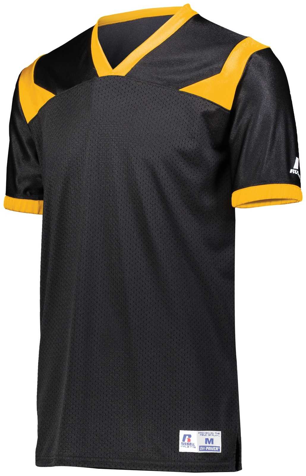 Russell R0493B Youth Phenom6 Flag Football Jersey - Black Gold - HIT a Double