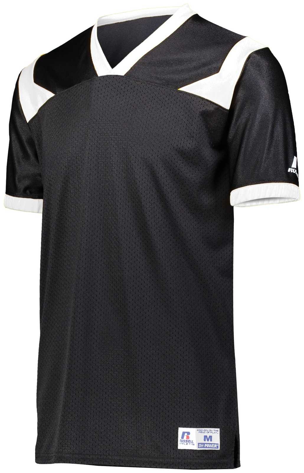 Russell R0493B Youth Phenom6 Flag Football Jersey - Black White - HIT a Double