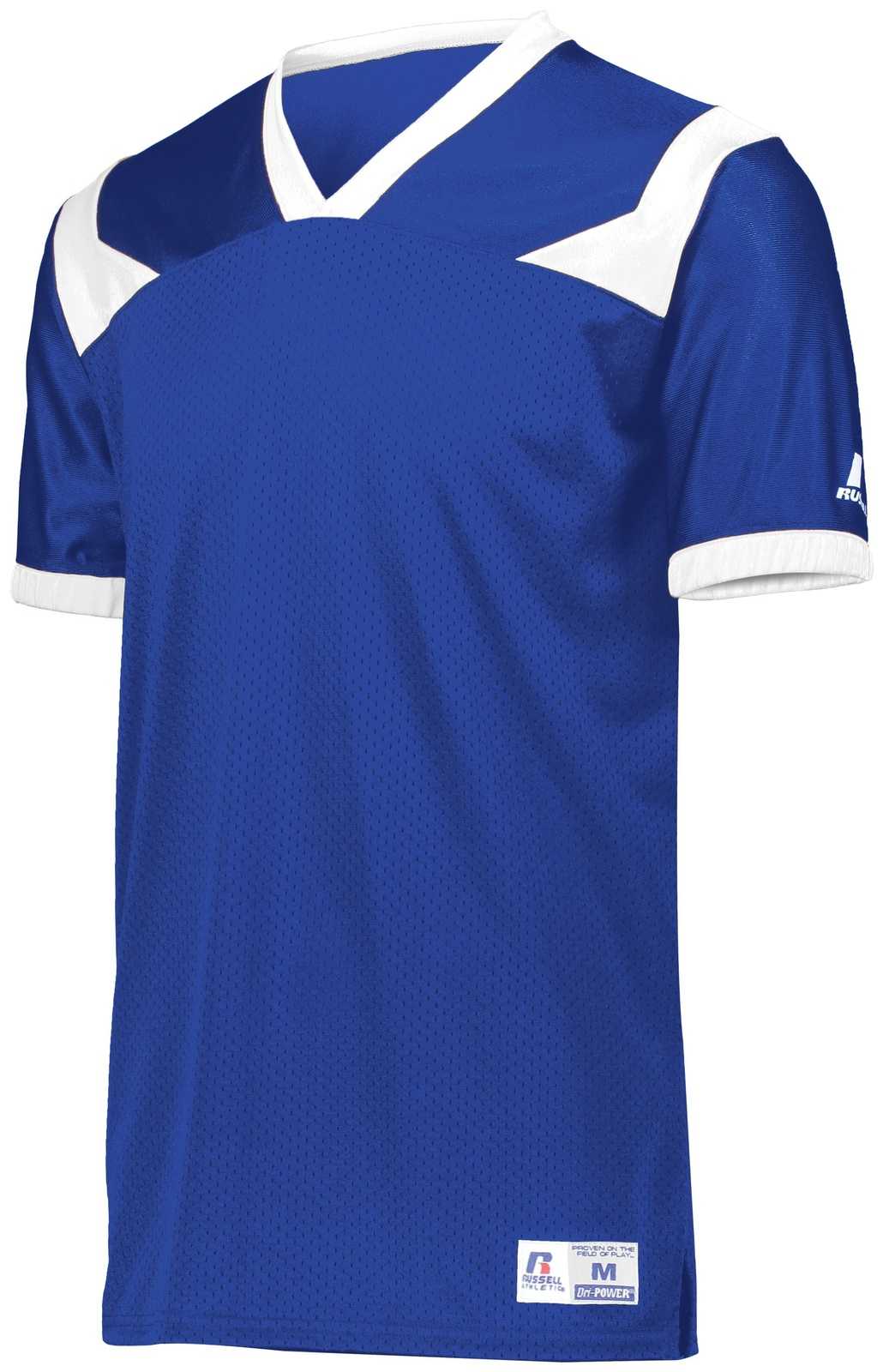 Russell R0493B Youth Phenom6 Flag Football Jersey - Royal White - HIT a Double