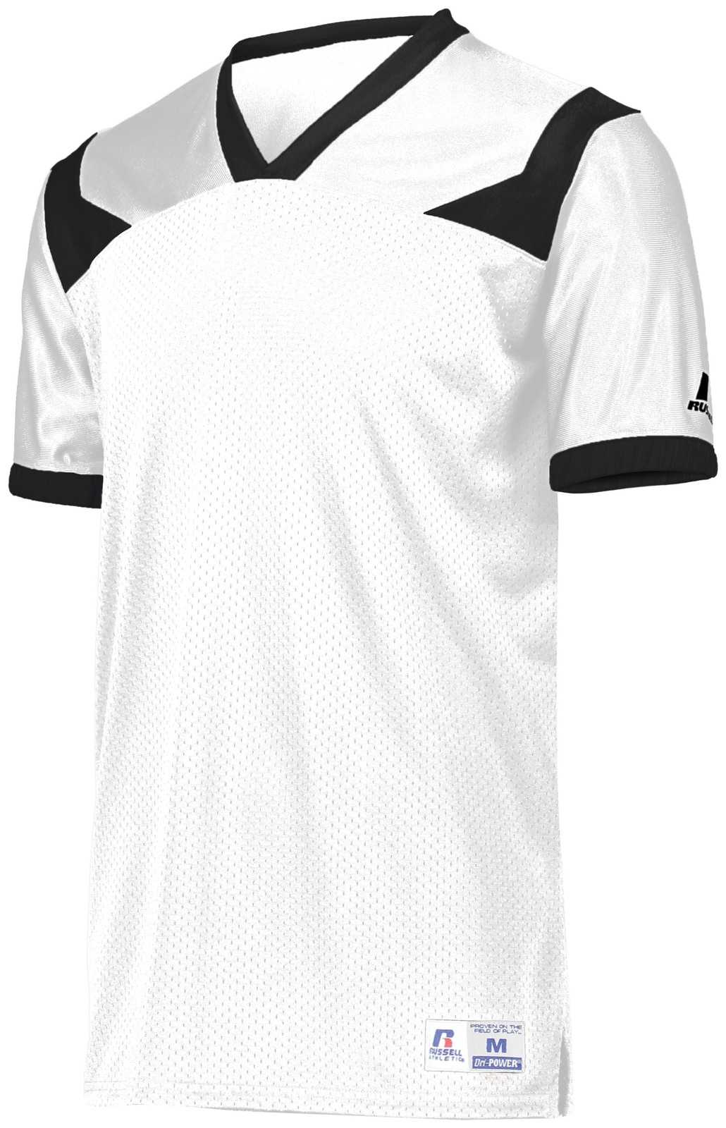 Russell R0493B Youth Phenom6 Flag Football Jersey - White Black - HIT a Double