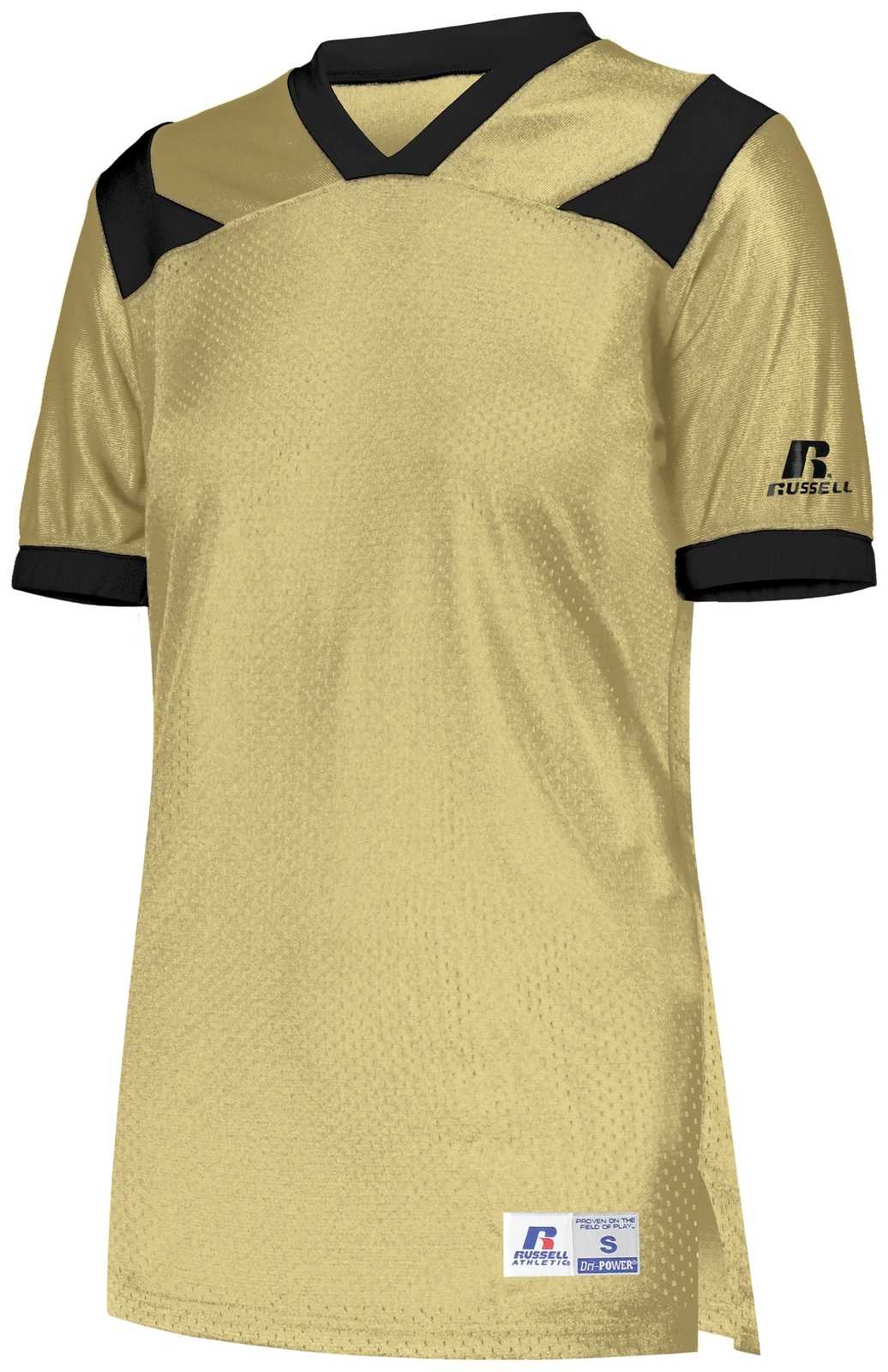 Russell R0493X Ladies Phenom6 Flag Football Jersey - Gold Black - HIT a Double