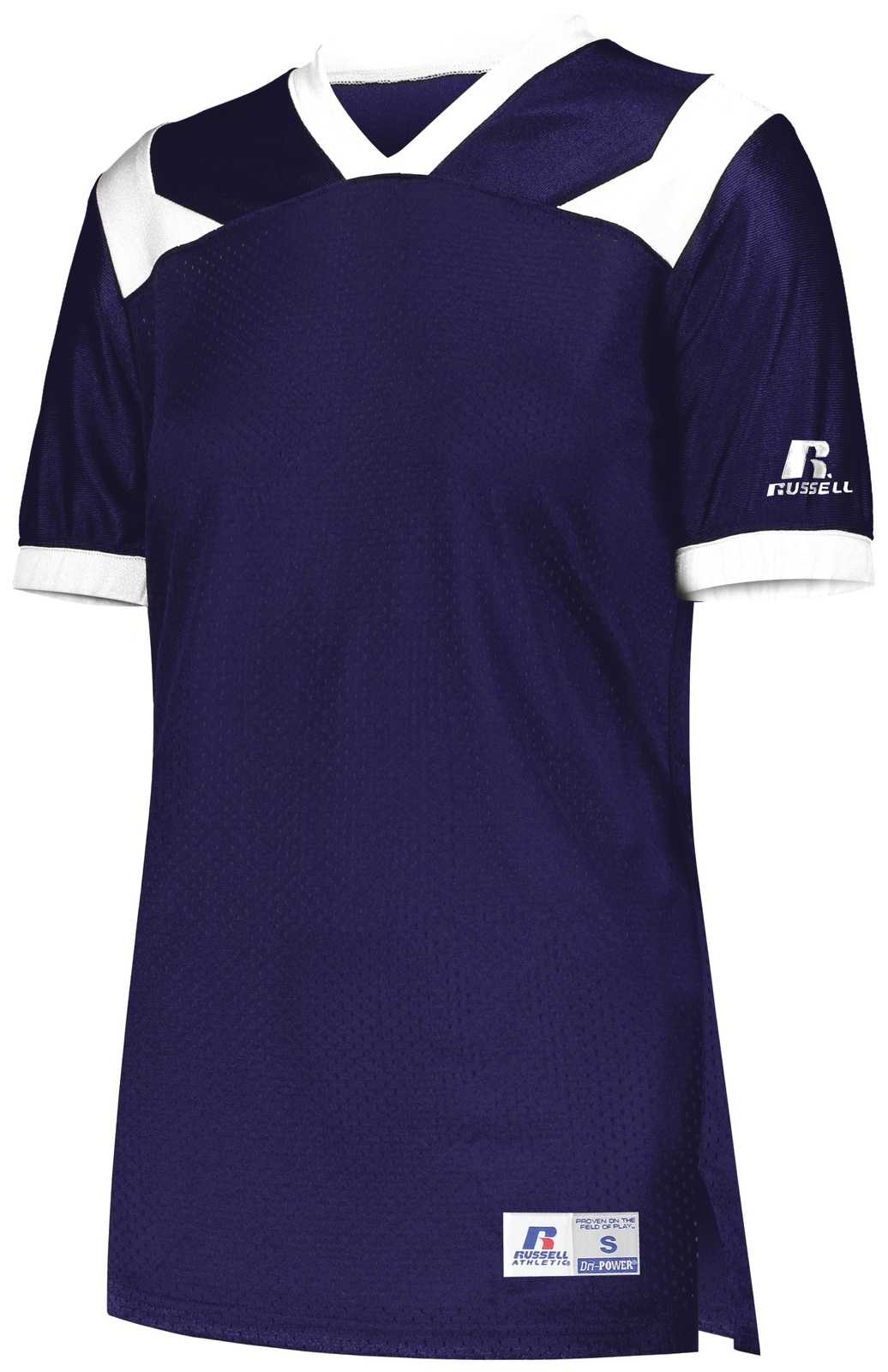 Russell R0493X Ladies Phenom6 Flag Football Jersey - Purple White - HIT a Double