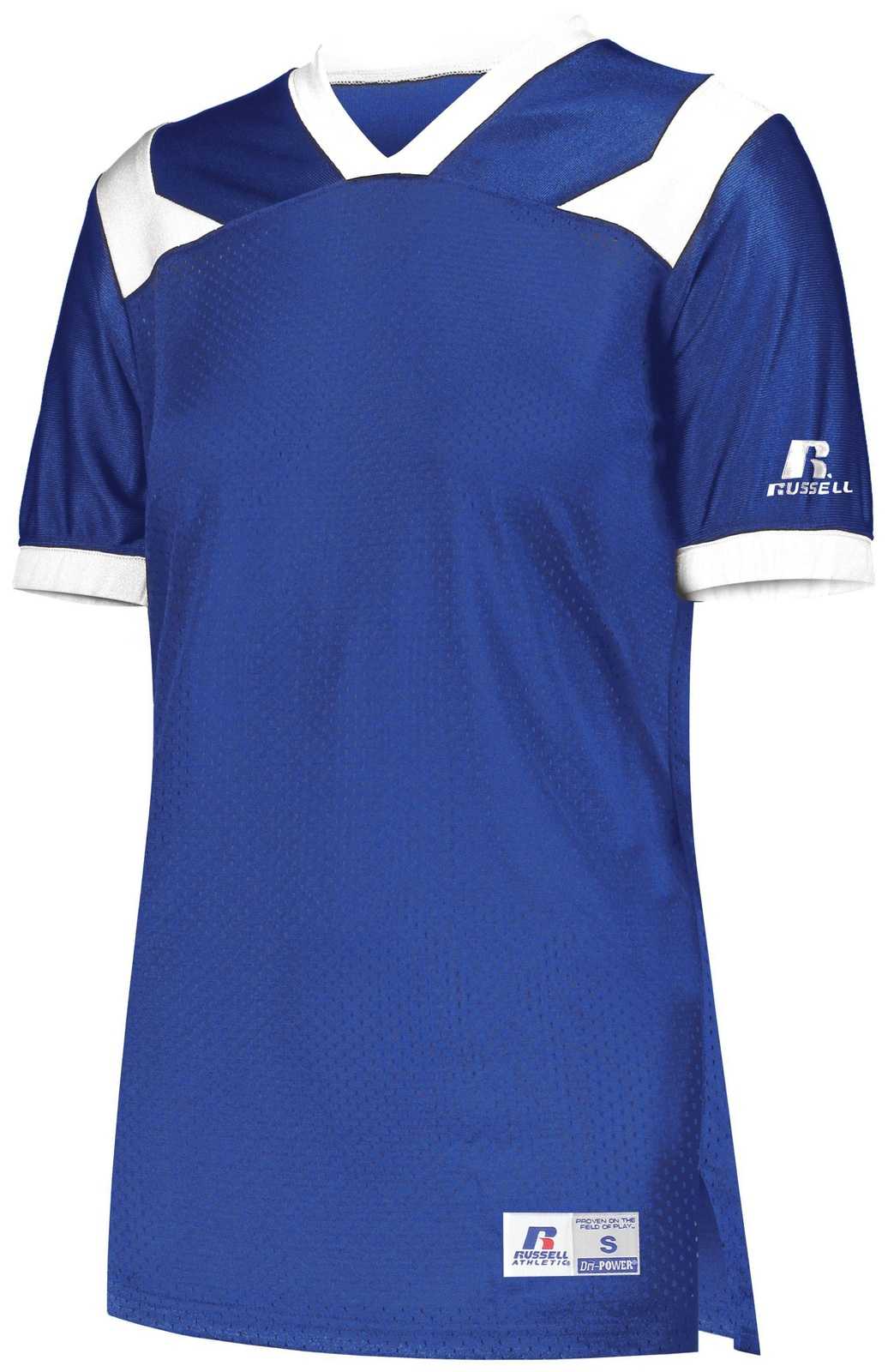 Russell R0493X Ladies Phenom6 Flag Football Jersey - Royal White - HIT a Double