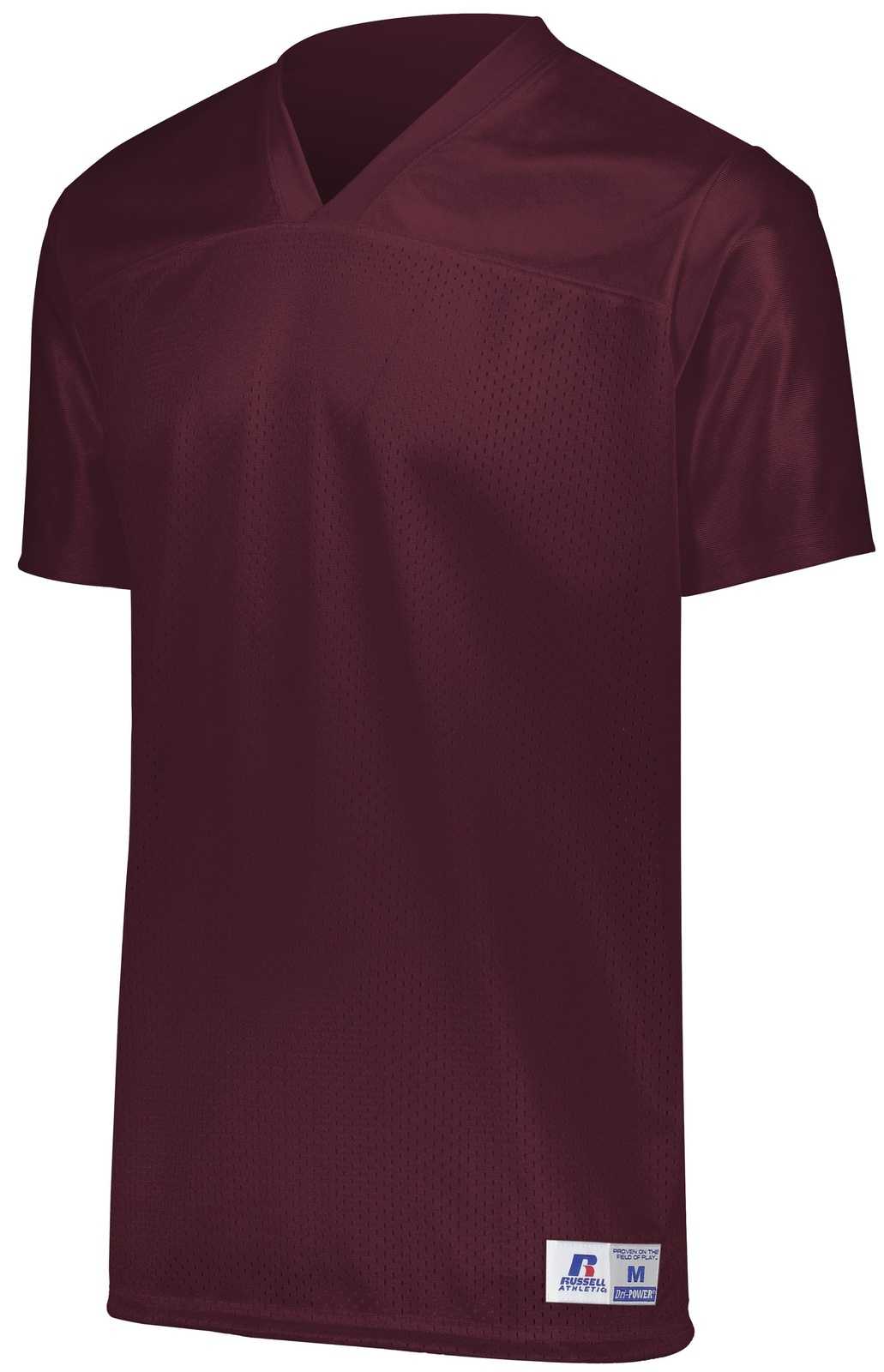 Russell R0593B Youth Solid Flag Football Jersey - Maroon - HIT a Double