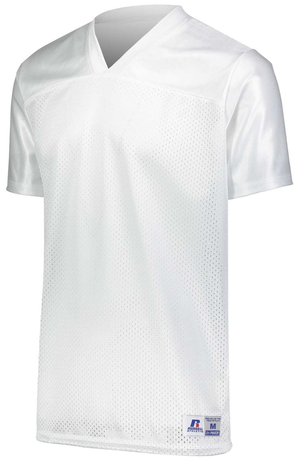 Russell R0593B Youth Solid Flag Football Jersey - White - HIT a Double