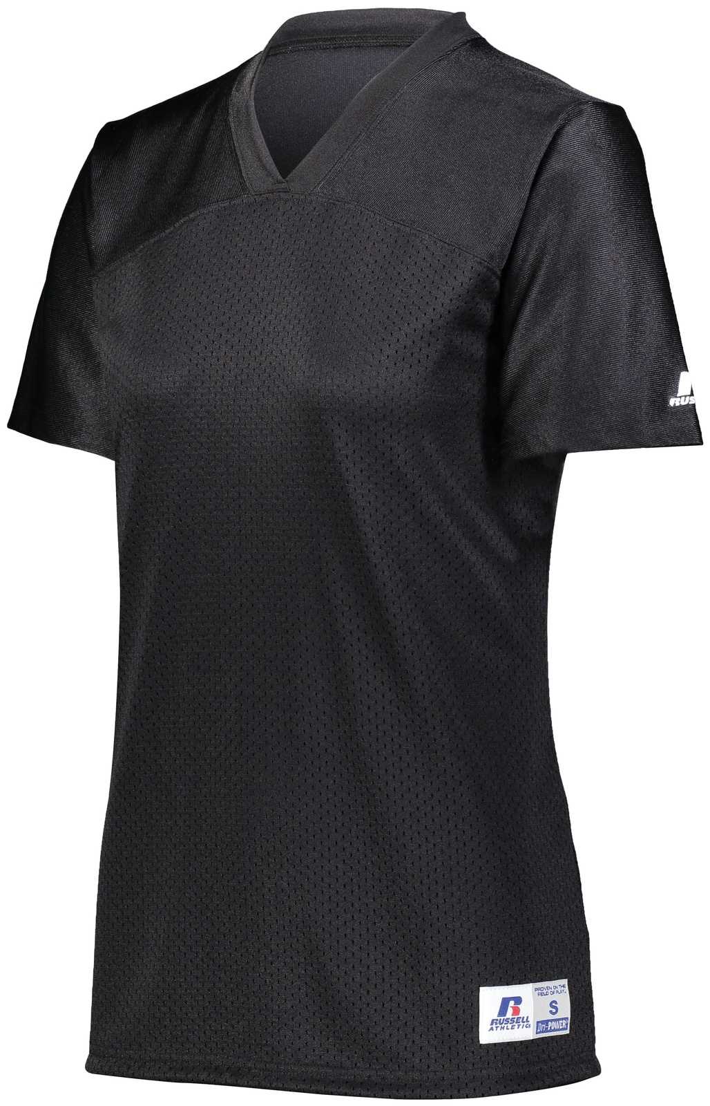 Russell R0593X Ladies Solid Flag Football Jersey - Black - HIT a Double