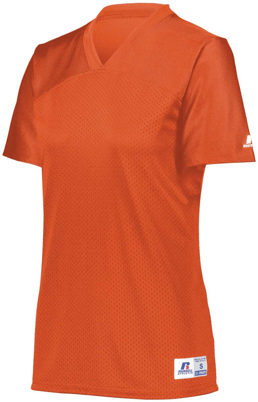 Russell R0593X Ladies Solid Flag Football Jersey - Burnt Orange - HIT a Double