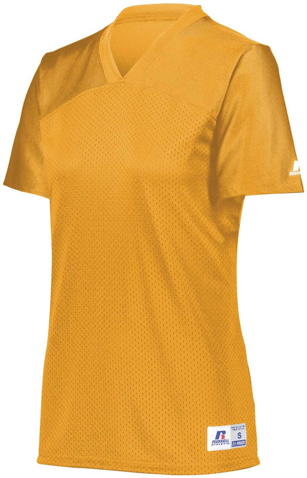 Russell R0593X Ladies Solid Flag Football Jersey - Gold - HIT a Double