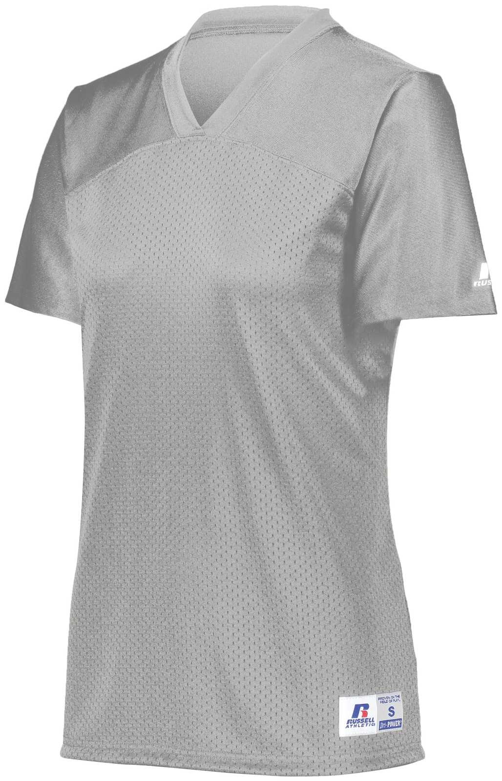 Russell R0593X Ladies Solid Flag Football Jersey - Grid Iron Silver - HIT a Double