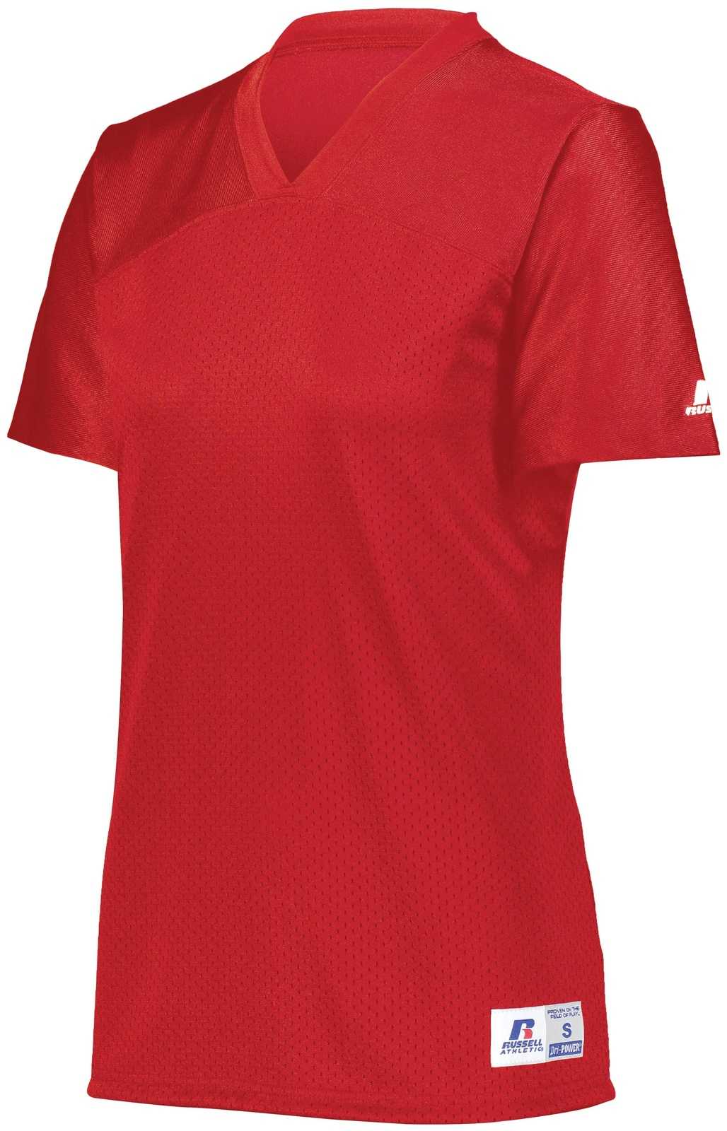 Russell R0593X Ladies Solid Flag Football Jersey - True Red - HIT a Double