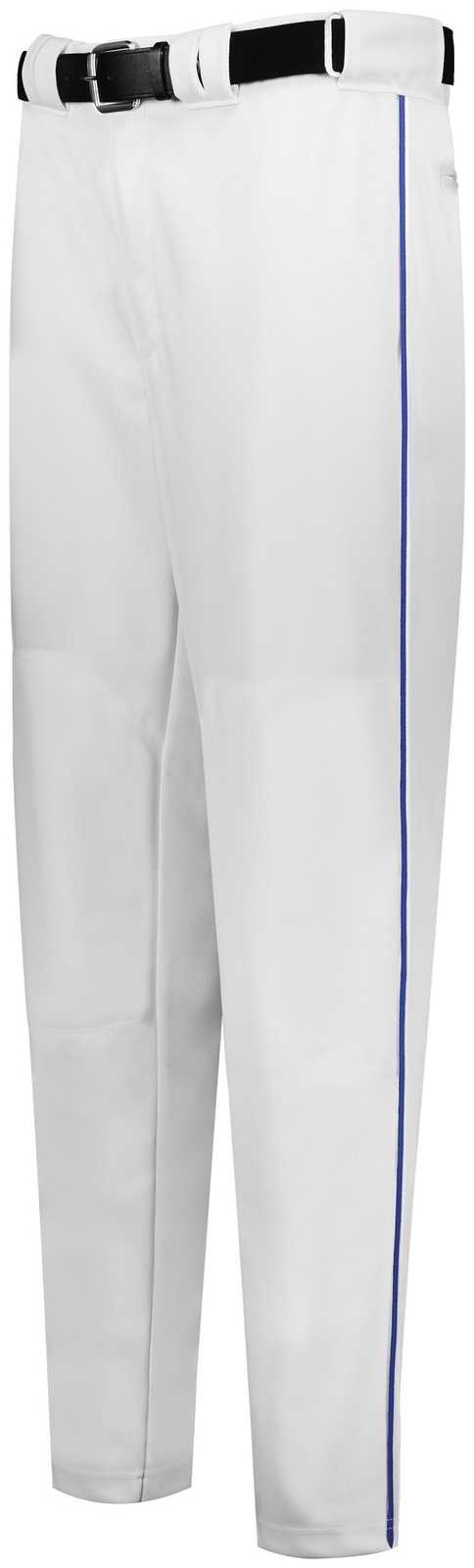 Russell R11Lgb Youth Piped Diamond Series Baseball Pant 2.0 - White Royal - HIT a Double