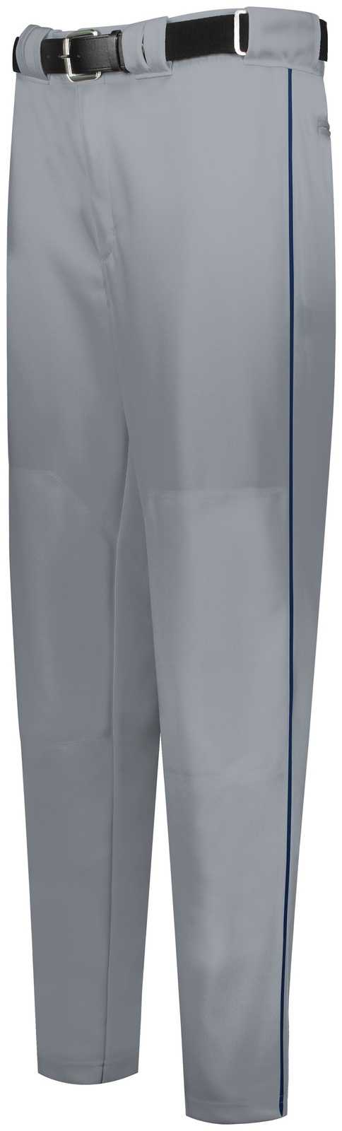 Russell R11Lgb Youth Piped Diamond Series Baseball Pant 2.0 - Baseball Gray Navy - HIT a Double