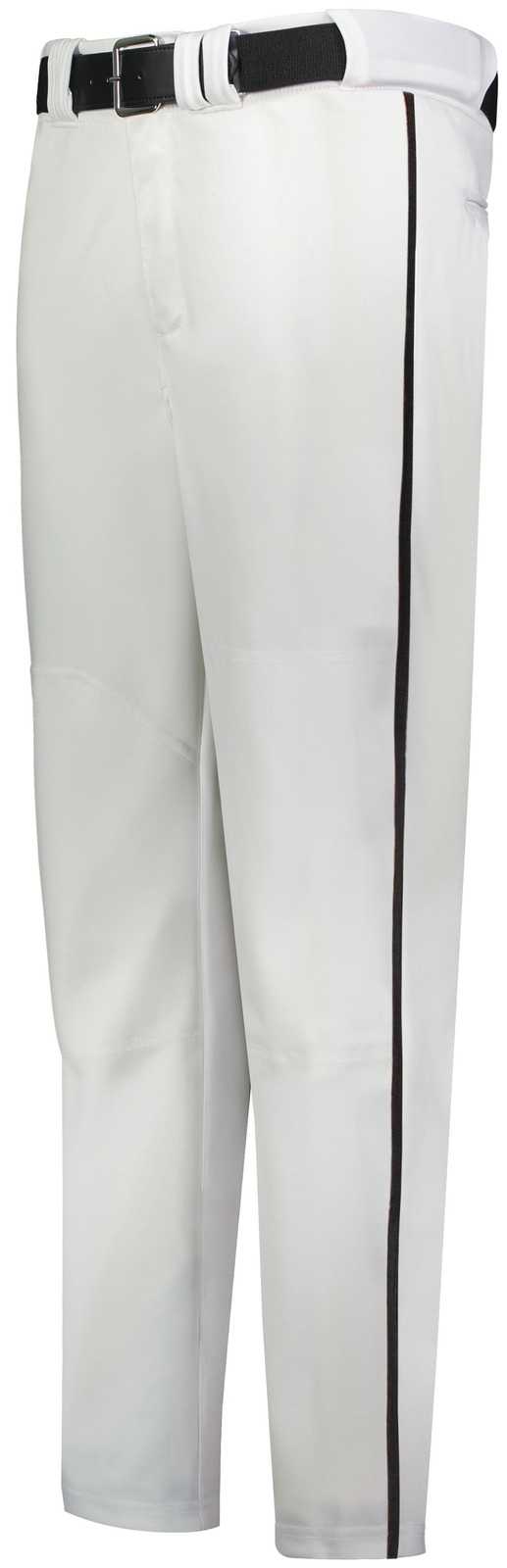 Russell R14Dbb Youth Piped Change Up Baseball Pant - White Black - HIT a Double