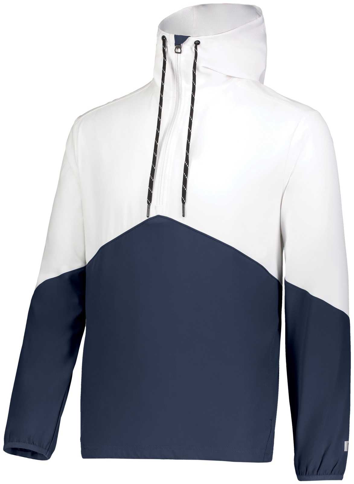 Russell R20DSM Legend Hooded Pullover - White Navy - HIT a Double