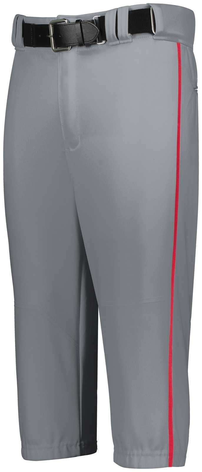 Russell R21Lgb Youth Piped Diamond Series Knicker 2.0 - Baseball Gray True Red - HIT a Double