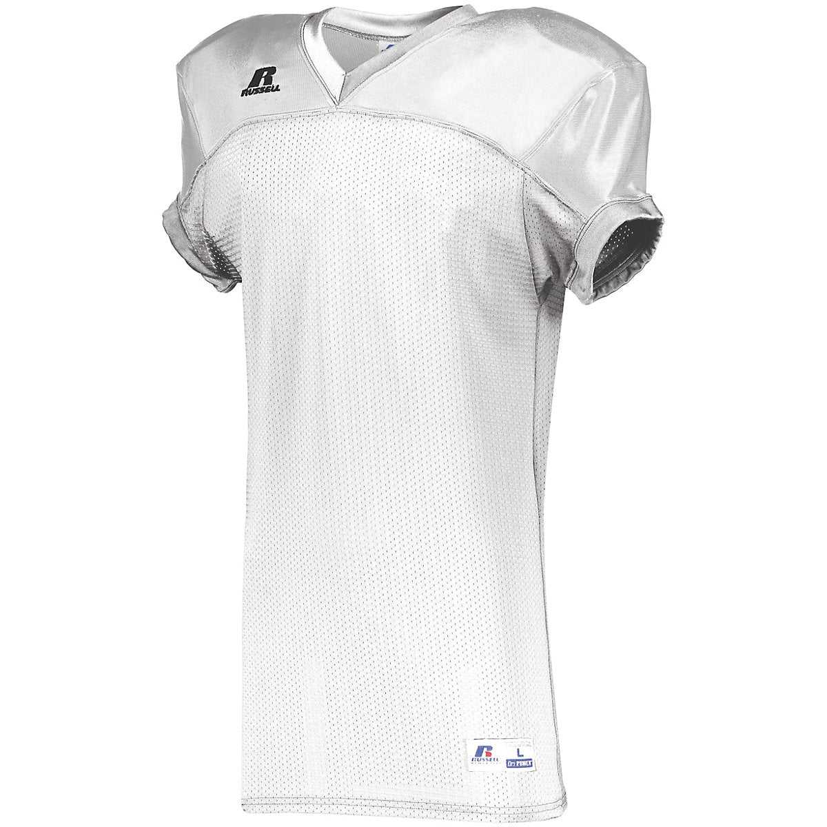 Russell S05SMM Stretch Mesh Game Jersey - White - HIT a Double