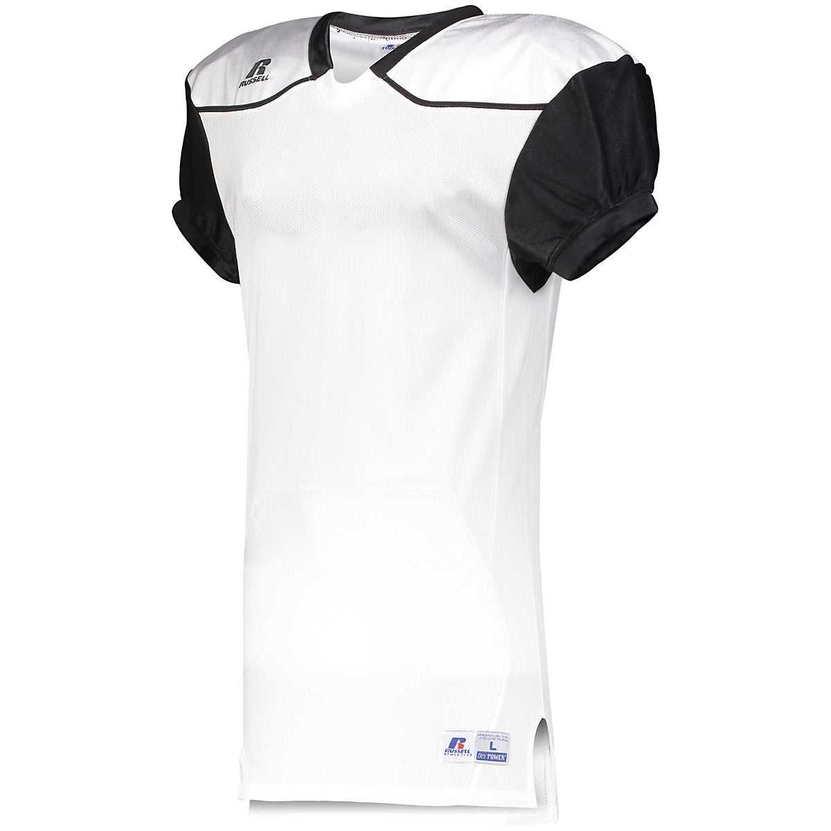 Russell S57Z7A Color Block Game Jersey (Away) - White Black - HIT a Double