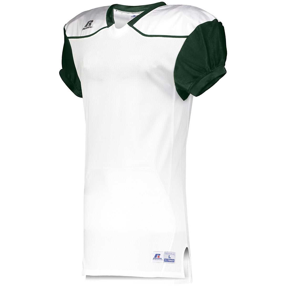Russell S57Z7A Color Block Game Jersey (Away) - White Dark Green - HIT a Double