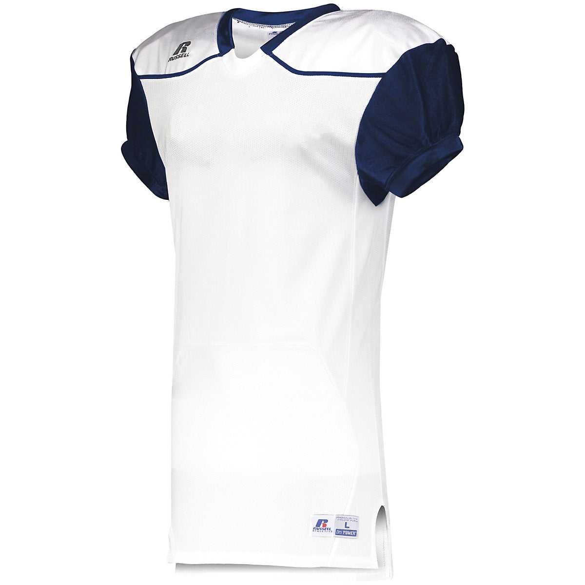 Russell S57Z7A Color Block Game Jersey (Away) - White Navy - HIT a Double