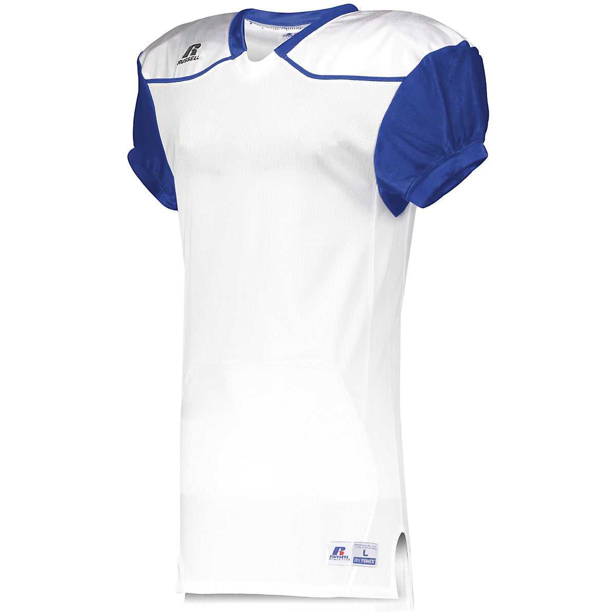 Russell S57Z7A Color Block Game Jersey (Away) - White Royal - HIT a Double