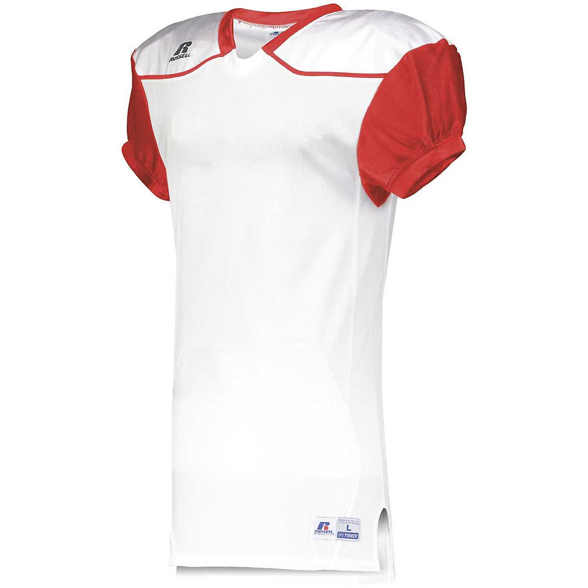 Russell S57Z7A Color Block Game Jersey (Away) - White True Red - HIT a Double