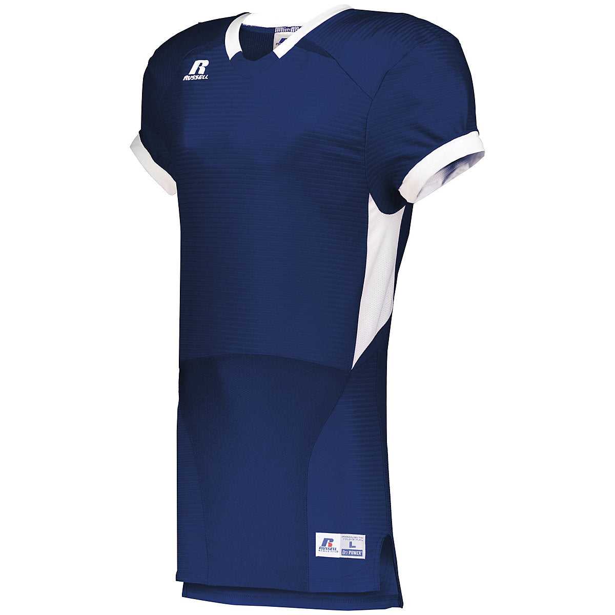 Russell S65XCS Color Block Game Jersey - Navy White - HIT a Double