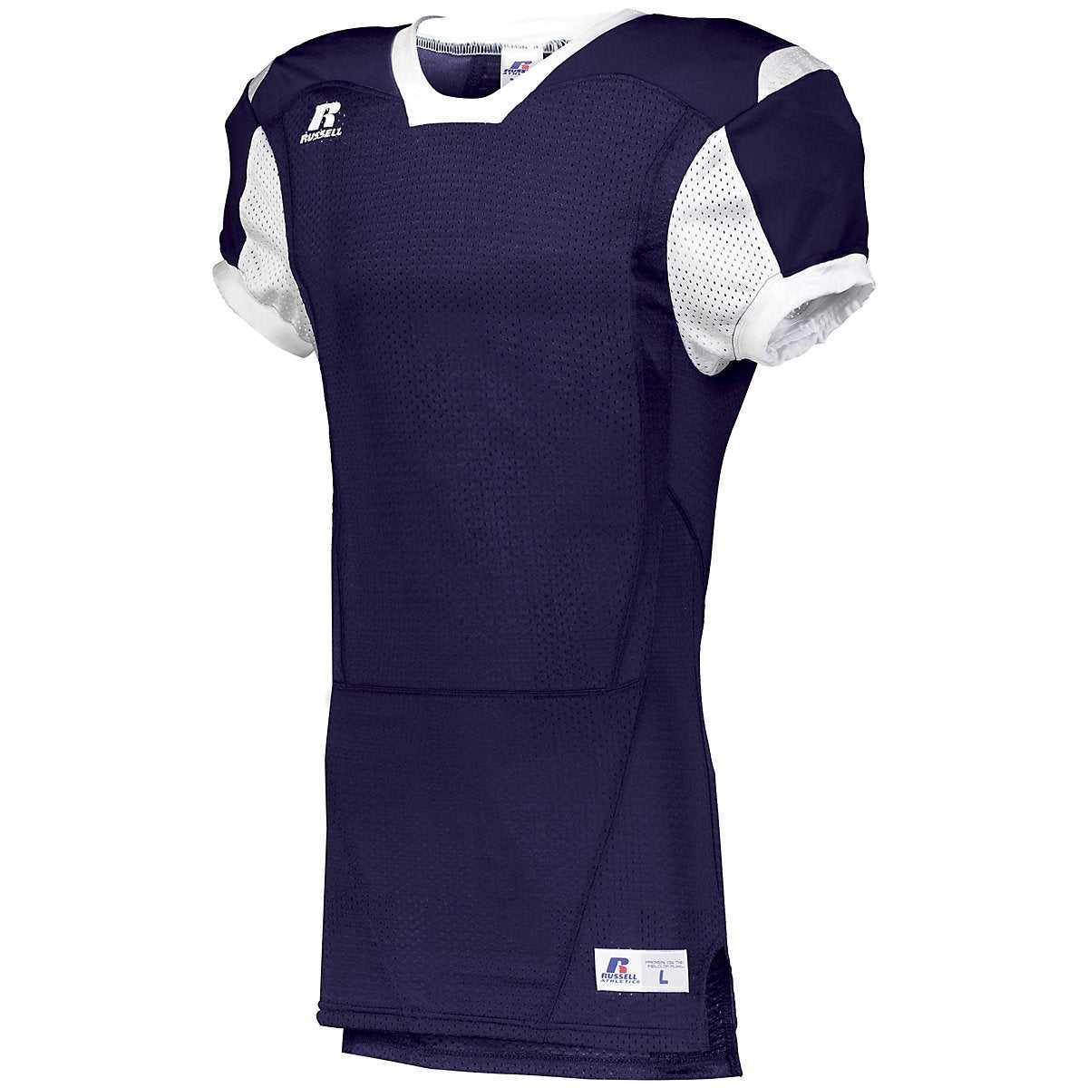 Russell S6793M Color Block Game Jersey - Purple White - HIT a Double