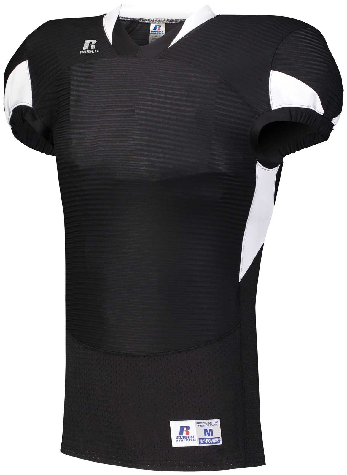 Russell S81XCM Waist Length Football Jersey - Black White - HIT a Double