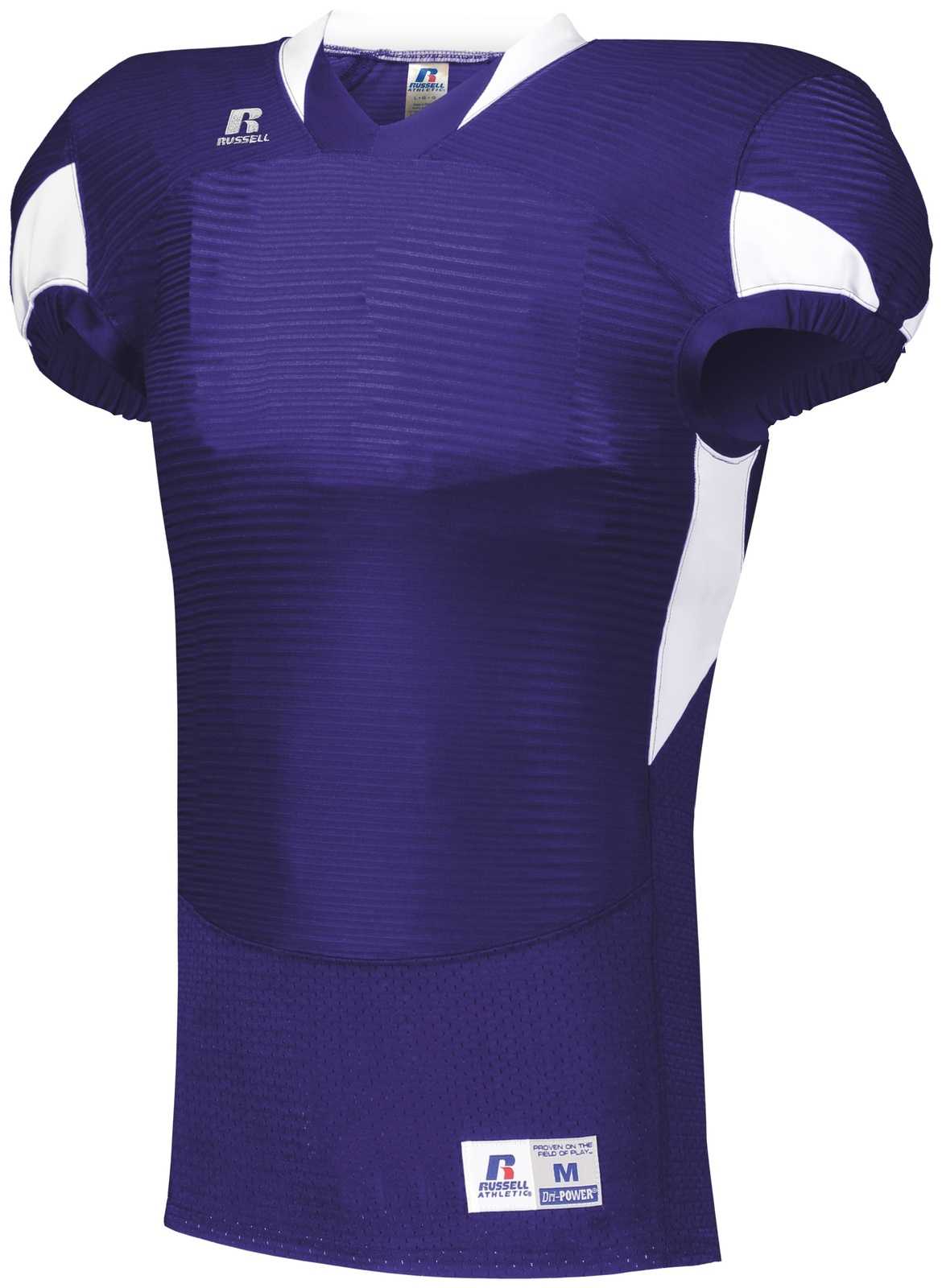 Russell S81XCM Waist Length Football Jersey - Purple White - HIT a Double