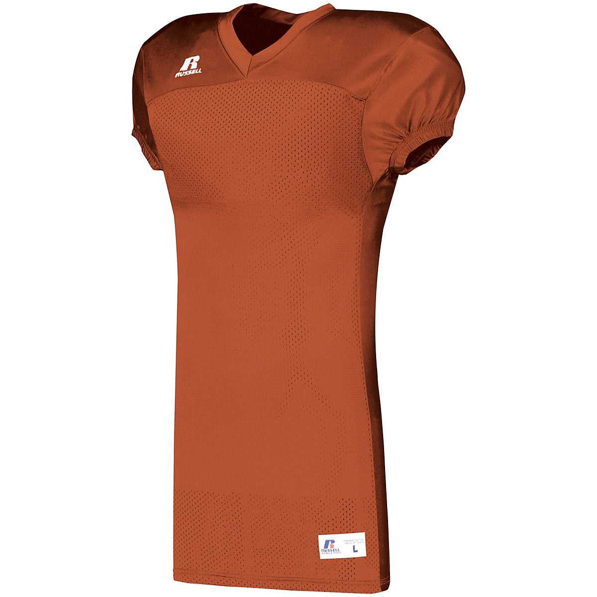 Russell S8623M Solid Jersey With Side Inserts - Burnt Orange - HIT a Double