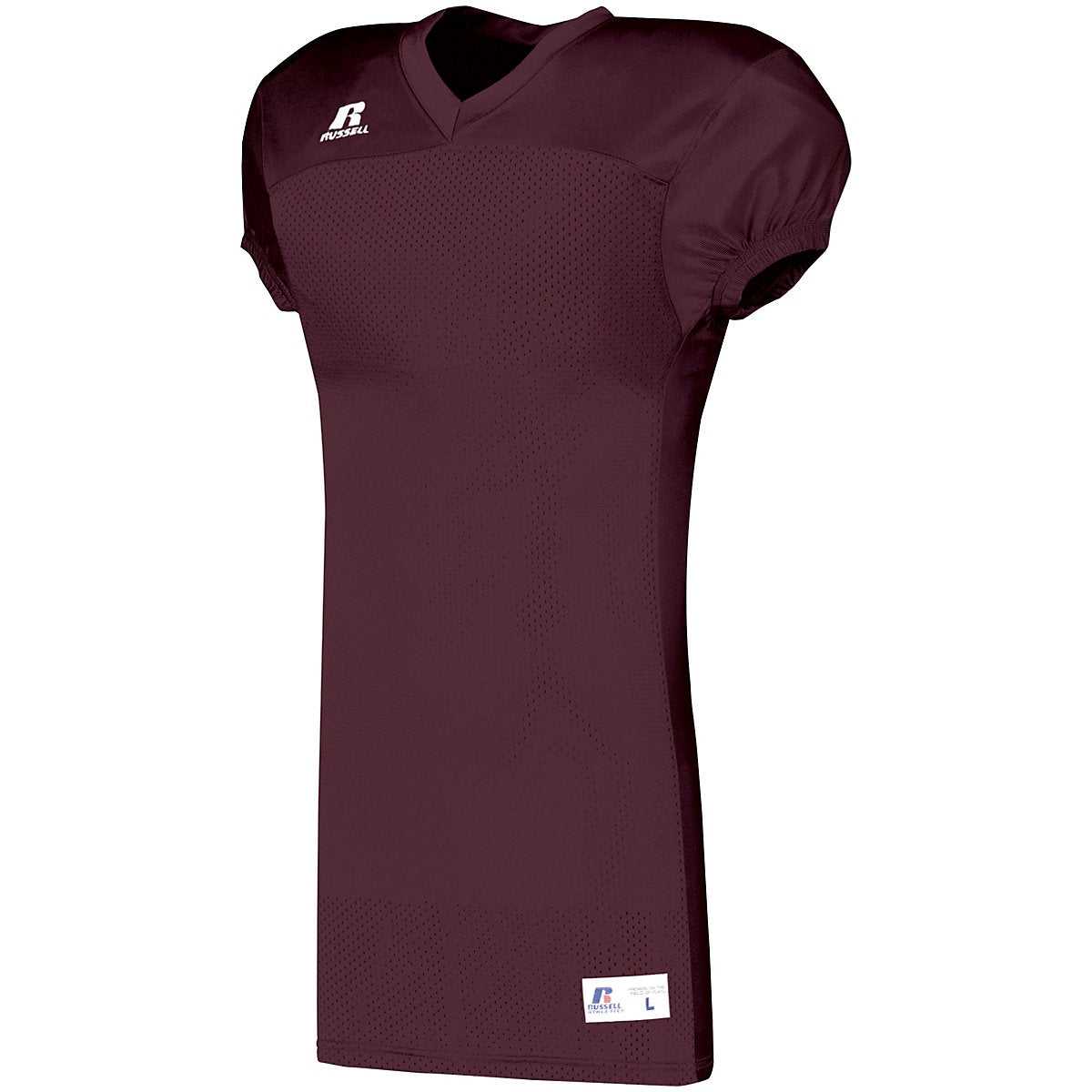 Russell S8623M Solid Jersey With Side Inserts - Maroon - HIT a Double
