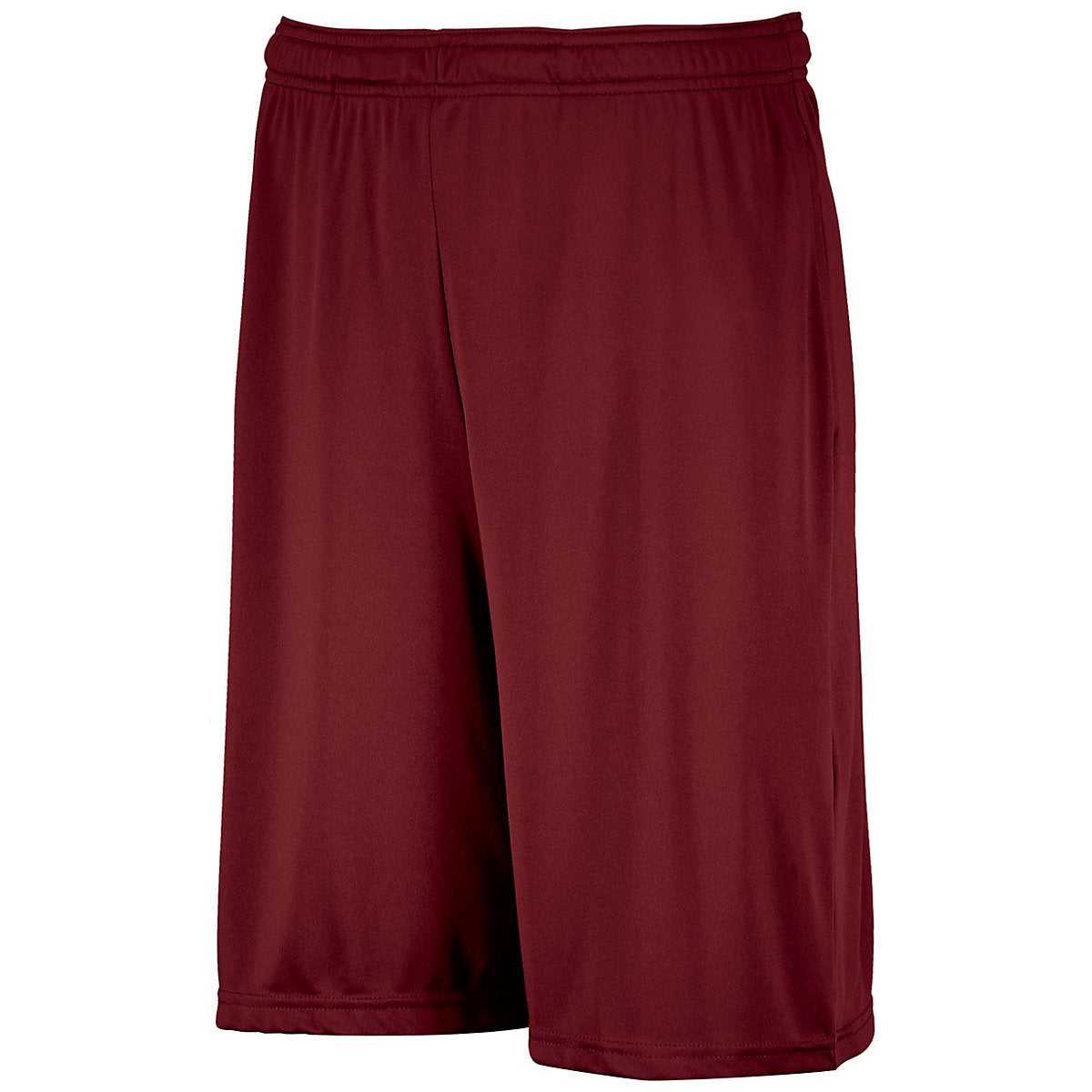 Russell TS7X2B Youth Dri-Power Essential Performance Shorts With Pockets - Cardinal - HIT a Double