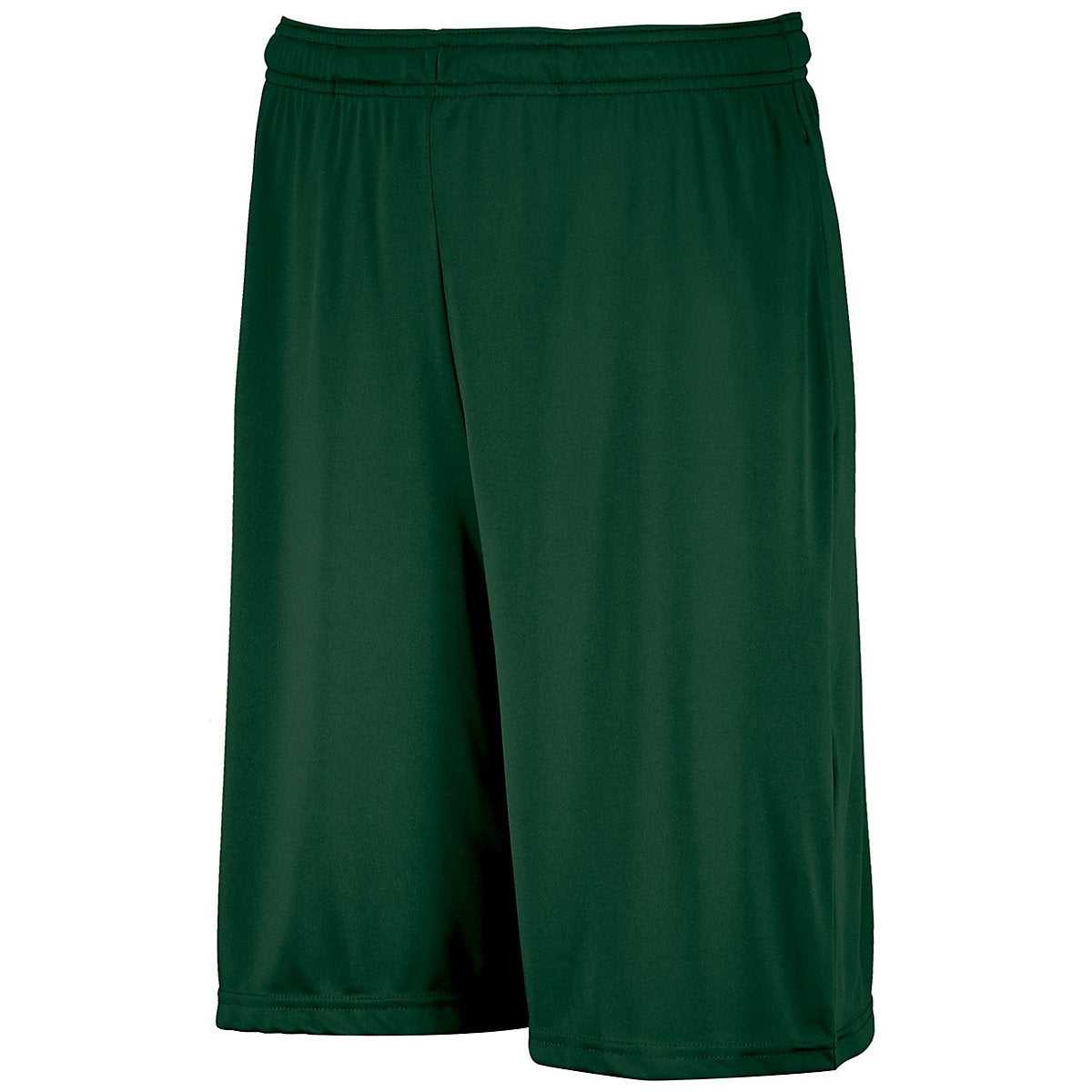 Russell TS7X2B Youth Dri-Power Essential Performance Shorts With Pockets - Dark Green - HIT a Double