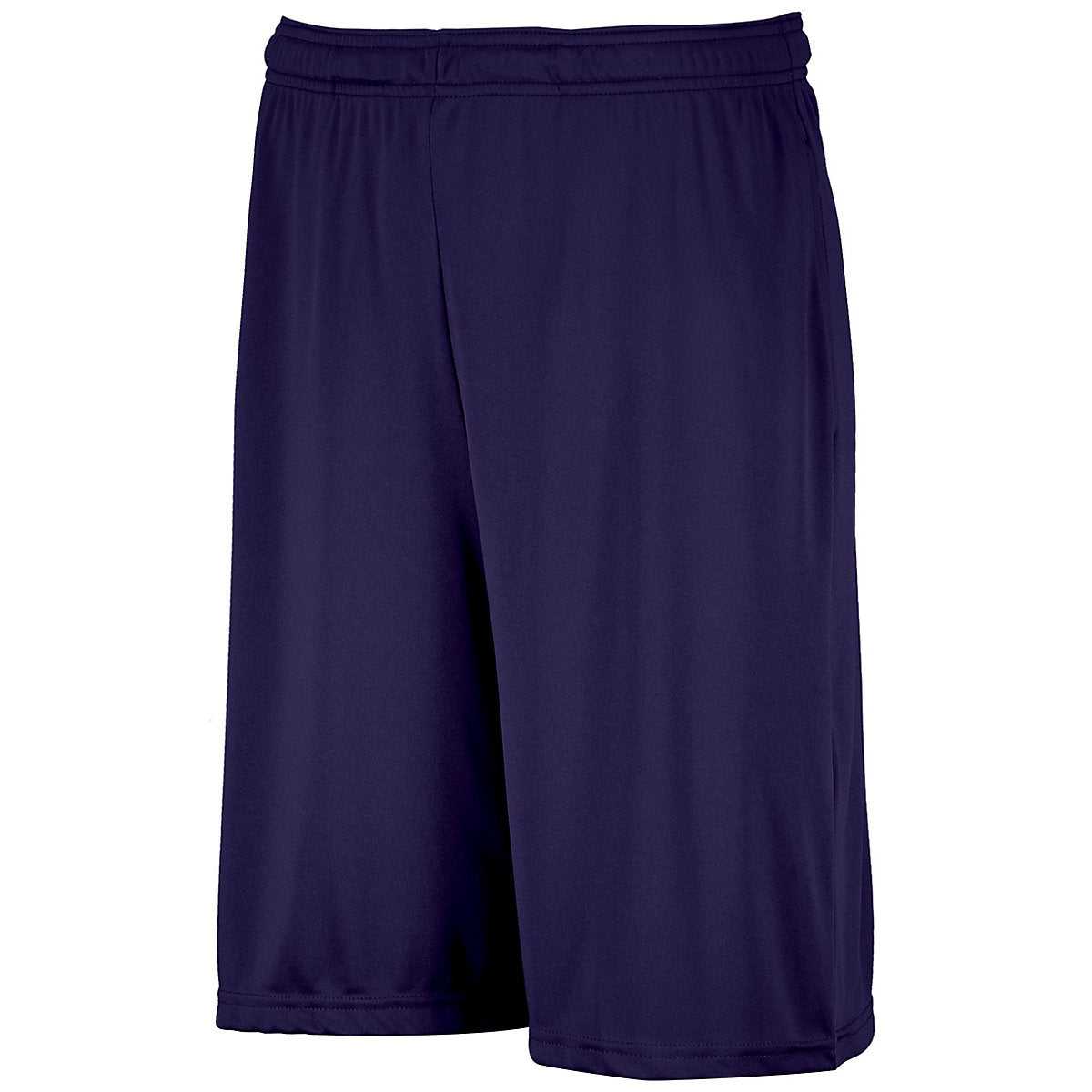 Russell TS7X2B Youth Dri-Power Essential Performance Shorts With Pockets - Purple - HIT a Double