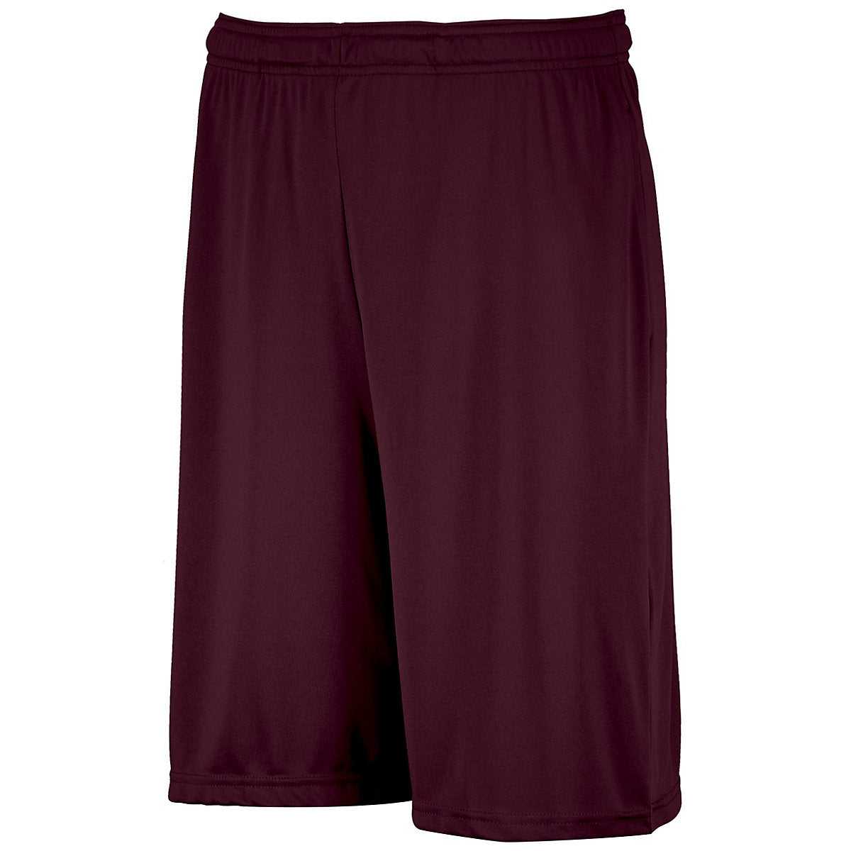 Russell TS7X2M Dri-Power Essential Performance Shorts With Pockets - Maroon - HIT a Double