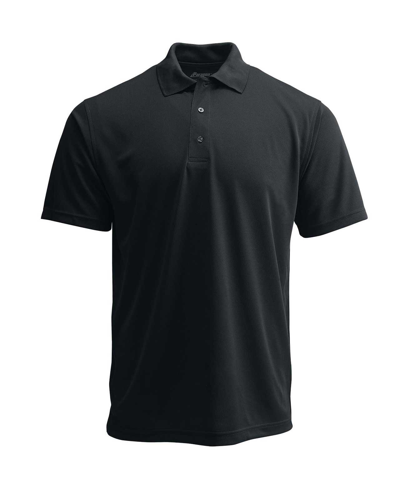 Paragon 100 Adult Solid Mesh Polo - Black - HIT a Double