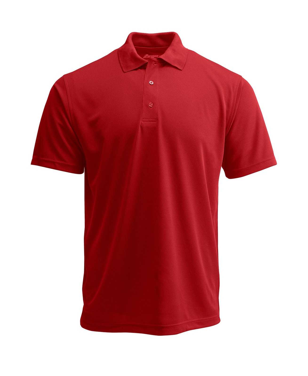 Paragon 100 Adult Solid Mesh Polo - Cardinal - HIT a Double